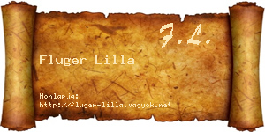Fluger Lilla névjegykártya